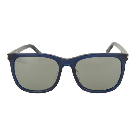 Saint Laurent Womens Square/Rectangle Blue Blue Silver Fashion Designer Eyewear - Picture 1 of 4